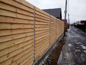 Деревянный забор елочка 150 метров фото в Белоозёрском